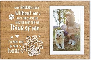 ElegantPark Pet Memorial Gifts Picture Frame for Loss of Pet Sympathy Keepsake Gifts for the Dog Cat 4x6 Memorial Picture Frame When Tomorrow Starts Without Me Pet Remembrance Gift
