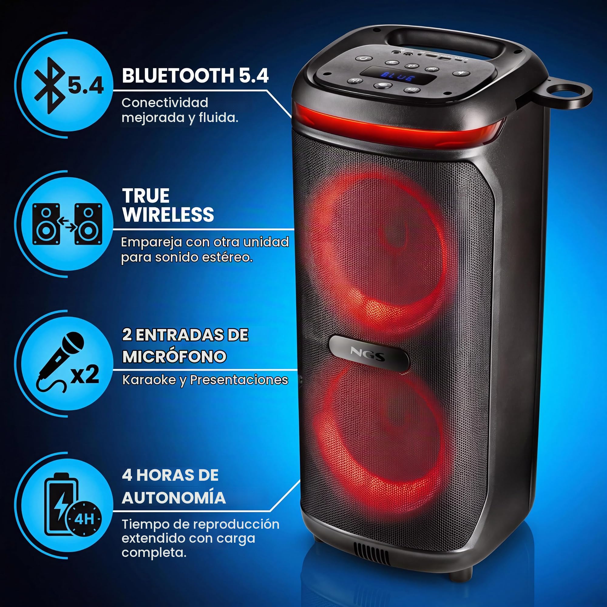 NGS Wild Glam – Altavoz Compatible con Tecnología Bluetooth