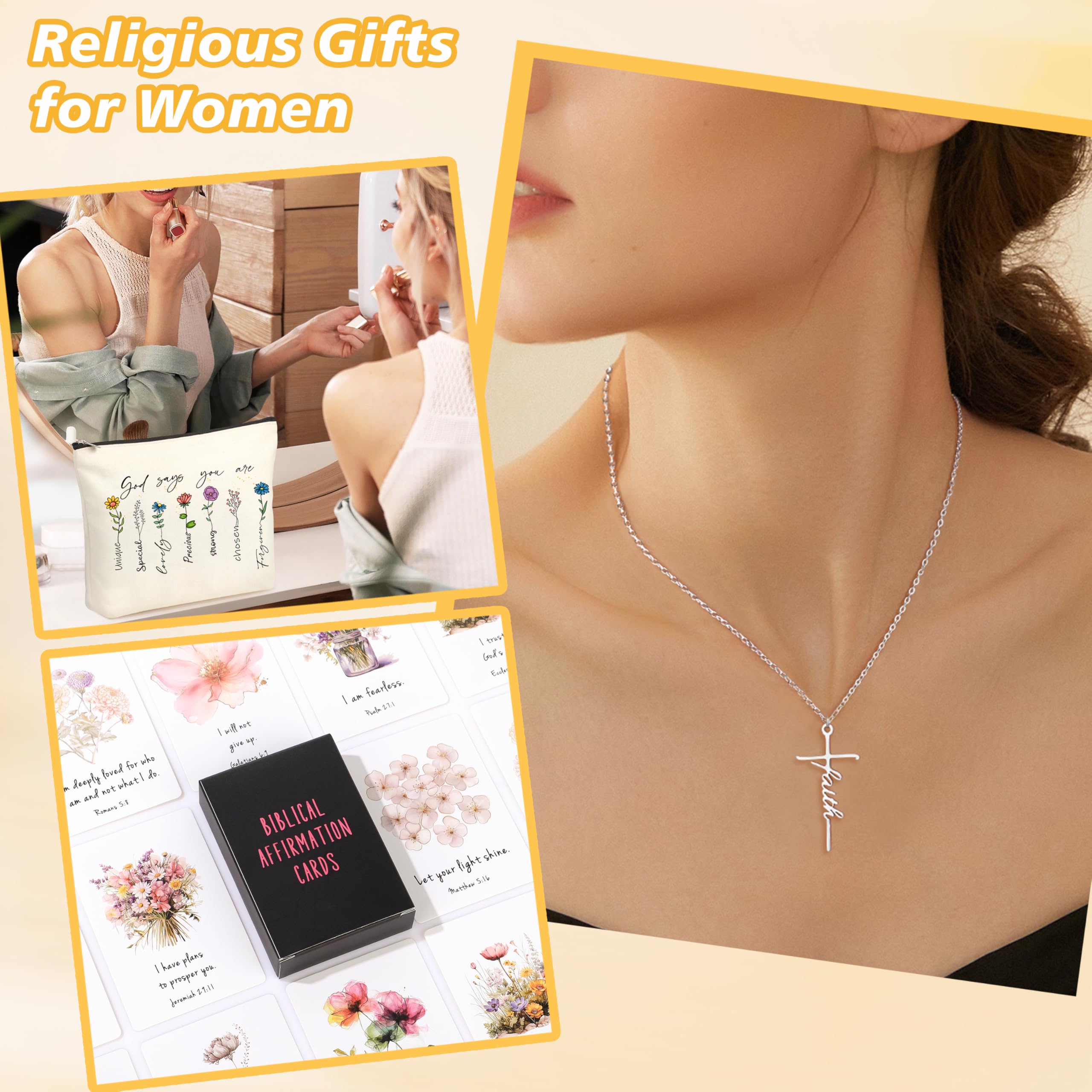 DOGMEM Christian Gifts for Women, Religious Gift for Women, Easter Mothers Day Birthday Graduation Gift for Her Mom Daughter Sister Aunt Teacher Best Friend, Unique Easter Gifts for Christians