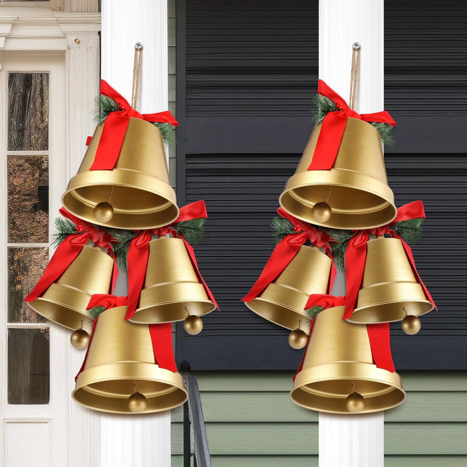 Amazon.com: MorningRo 8 Pcs 8+6.5in Gold Giant Bells Extra Large