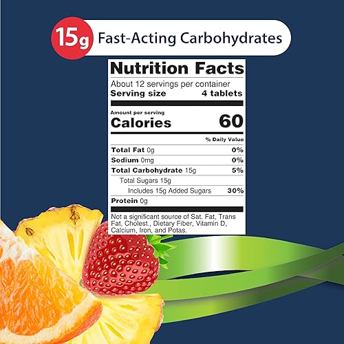 Vista 30 de TRUEplus® Tabletas de glucosa, sabor a naranja, botella de 50 unidades, paquete de 3