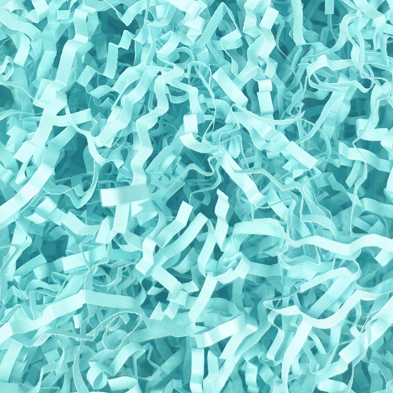 Zankubom 10 LB Aqua Cyan Crinkle Cut Paper Shred Filler, Shredded Paper Filler for Gift Wrapping, Basket Fillers, Birthday, Gift Wrapping, Anniversary, Father's Day Party Decor Filling Supplies