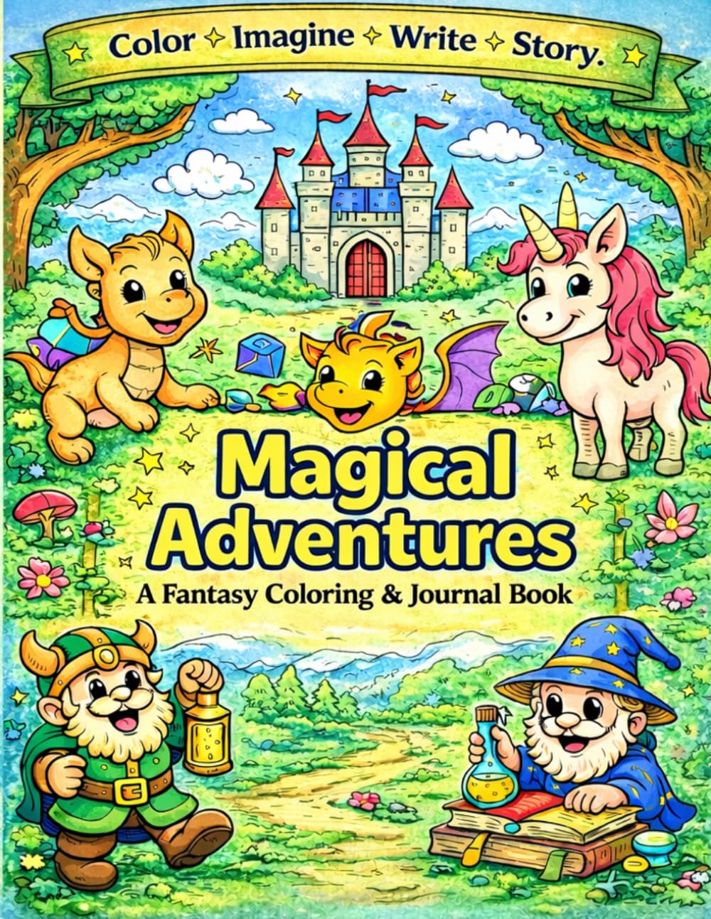 Magical Adventures A Fantasy Coloring & Journal Book