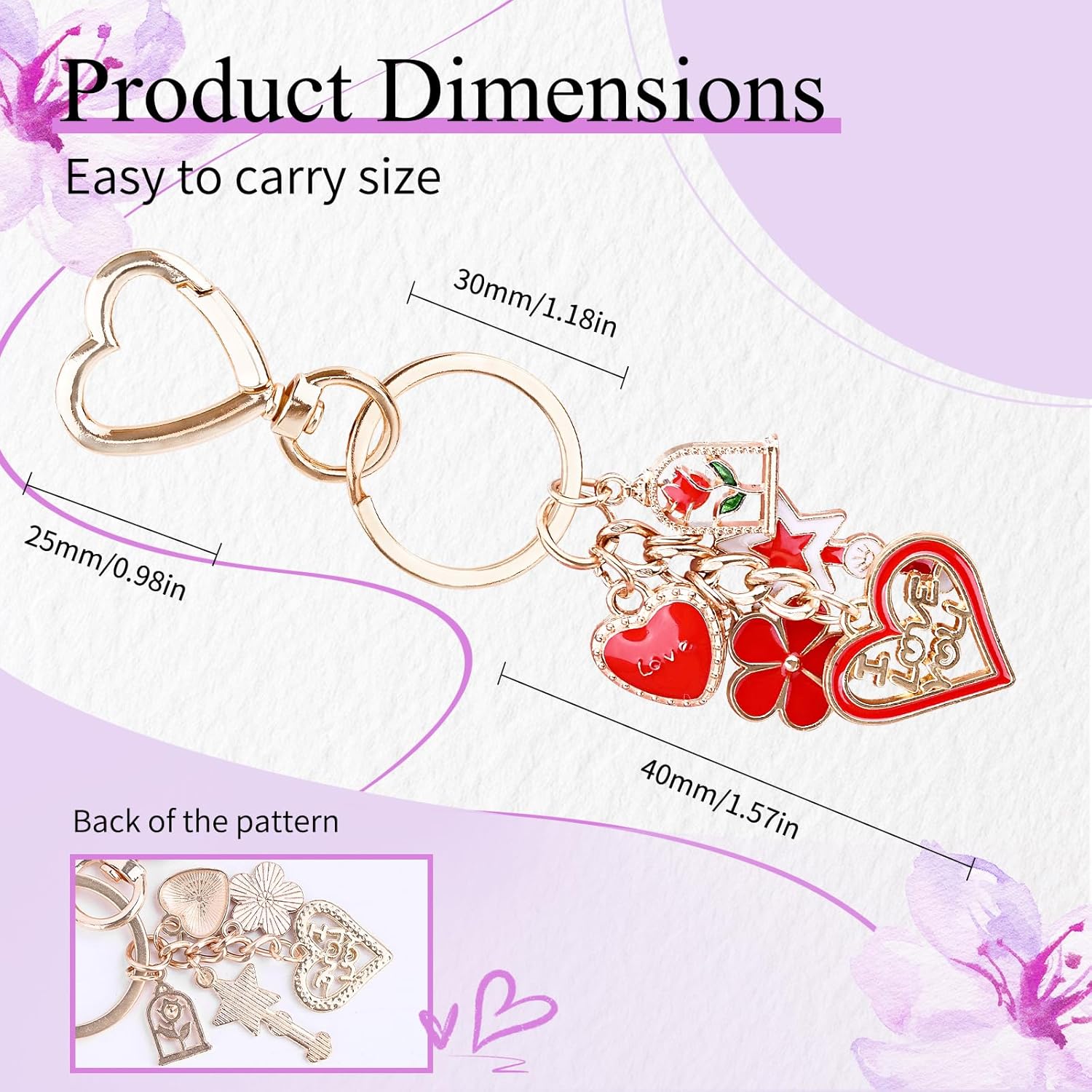 Bag Charm Purse Charms Keychain- Car Accessories keychians Gifts for Women Mothers Day Valentine Bag Accessory - Image 2