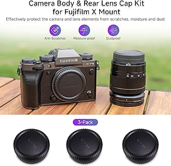 Amazon.com : Camera Rear Lens Cap & Body Cap Cover for Fuji