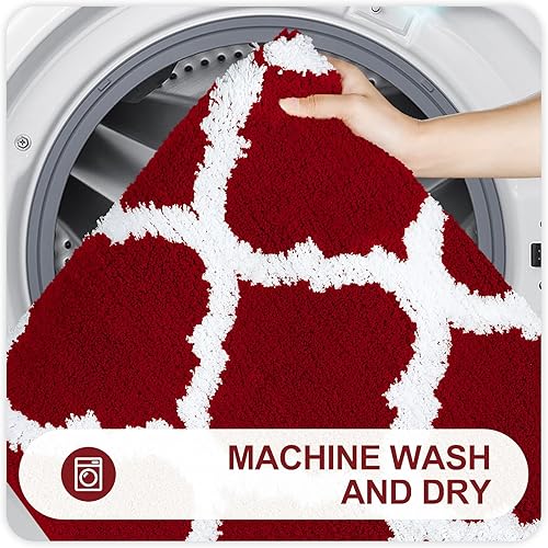 Miniatura 35 de OLANLY Juego de 2 alfombras de baño, alfombra de ducha de baño de microfibra y alfombra para inodoro en forma de U, lavable a máquina, Beige,Negro