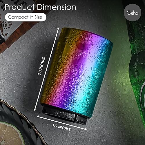 Miniatura 6 de GOCHA  Abrebotellas magnético con receptor automático de tapas  Abrebotellas de cerveza y soda de acero inoxidable de alta calidad  Diseño de empuje