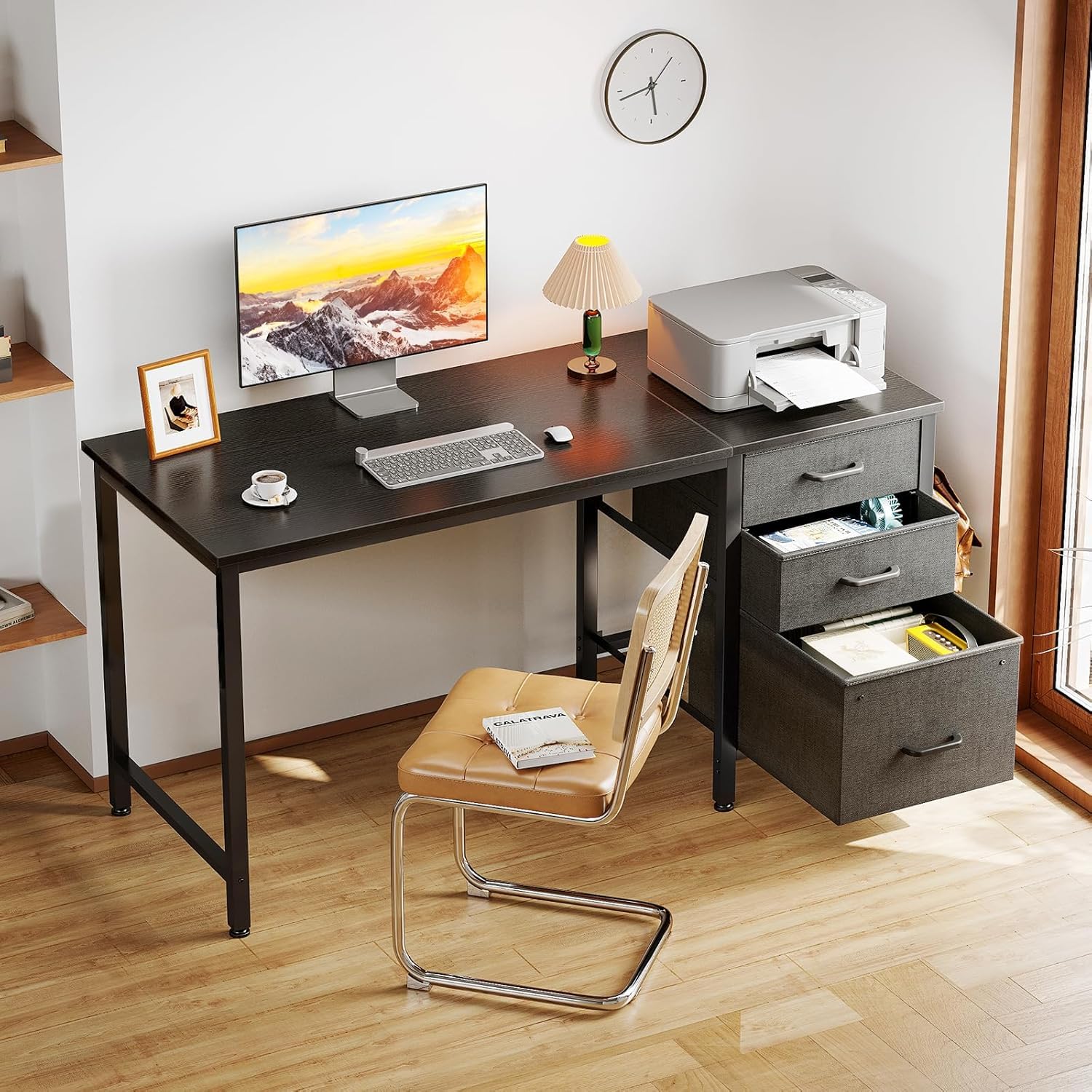 ●AODK デスク 机 pcデスク引き出し3杯付き 幅120cm ブラック Amazon | AODK デスク 机 pcデスク引き出し3杯付き 幅120cm ゲーミング
