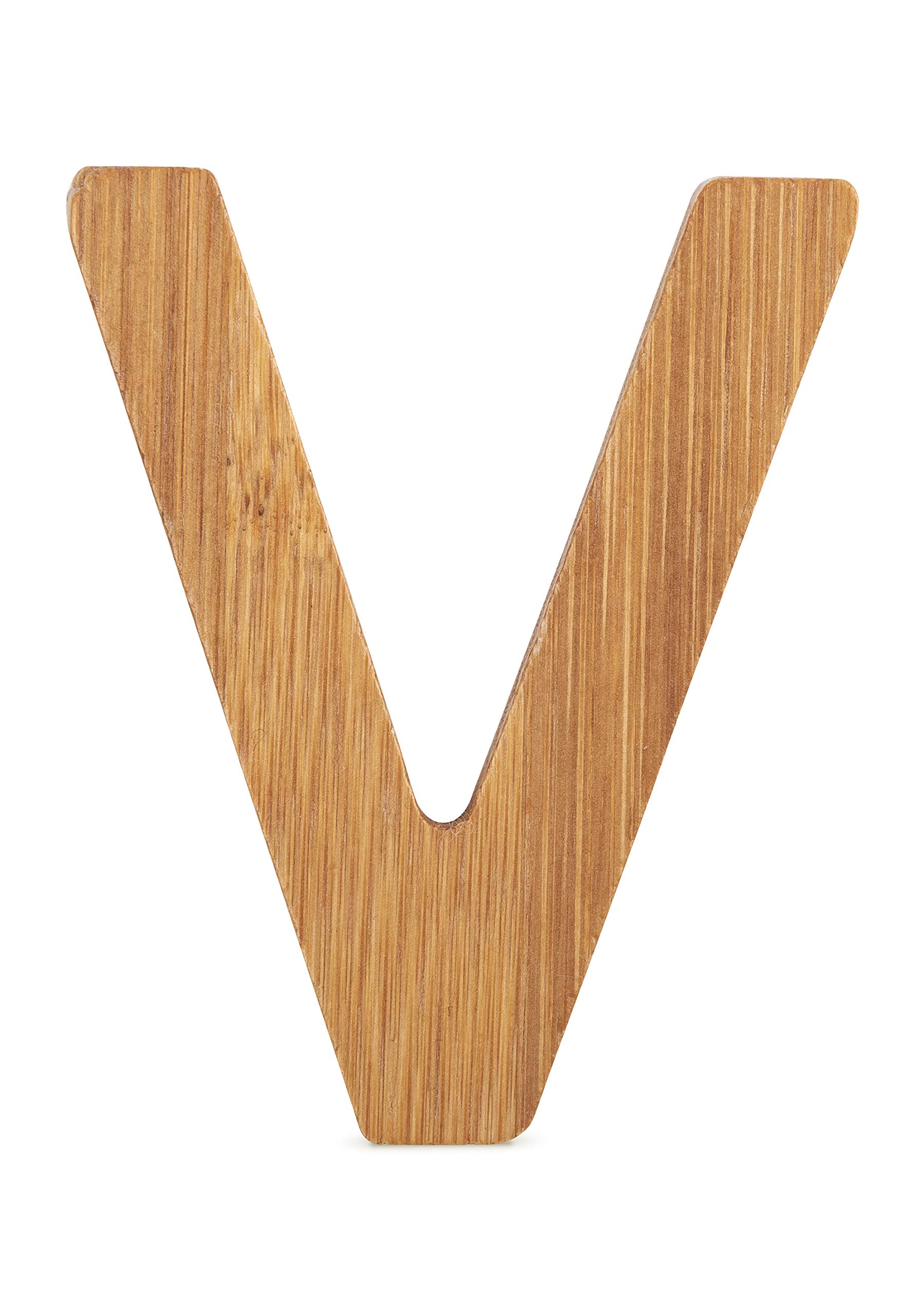Small Foot 12075 ABC Letter V Made of Sustainable Bamboo Can Be Combined with Other Letters as Decoration or Door Sign