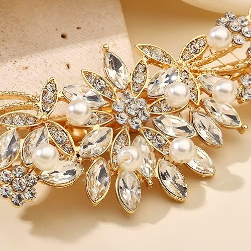 Miniatura 9 de Hapibuy - Peineta para el pelo de novia y dama de honor color oro rosa