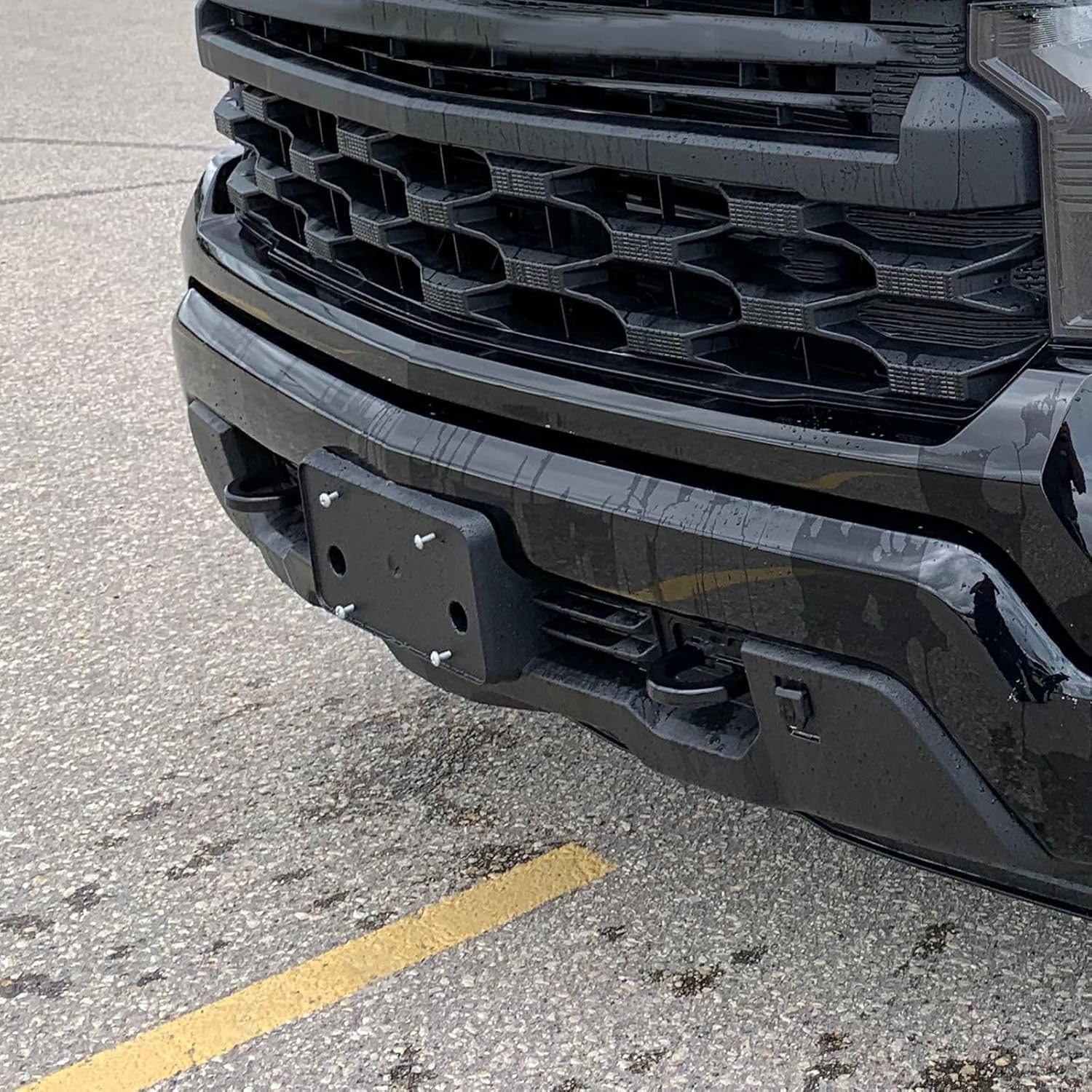 Front Bumper License Plate Frame Bracket Holder Fits for Chevrolet Silverado 1500 2023 2024 2025 Replacement 86772168 GM1068250