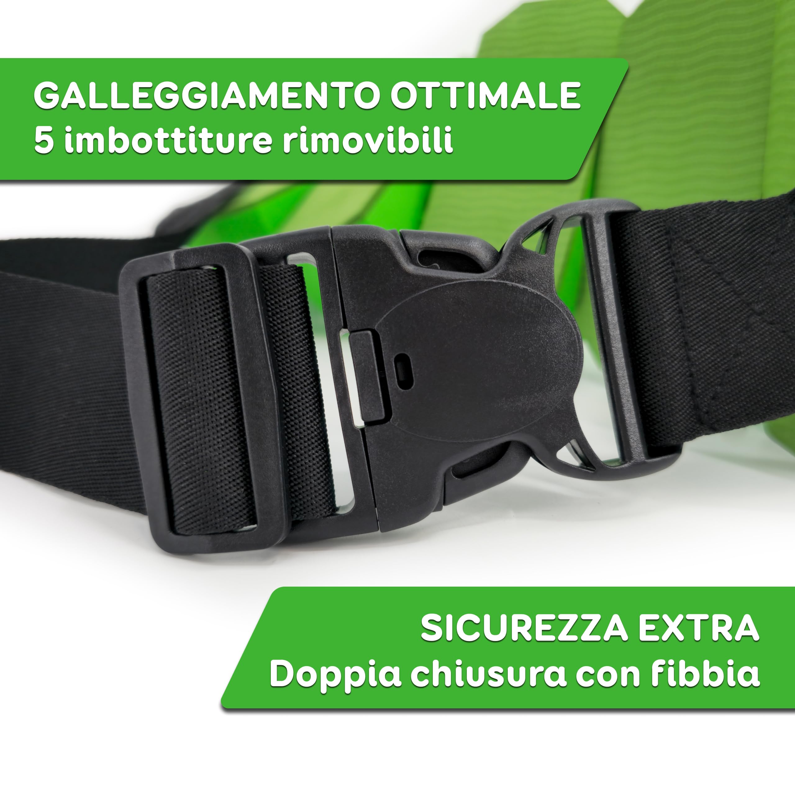 Cintura di nuoto galleggiante per bambini da 1 a 6 anni – Accessori nuoto per piscina, fitness e acquagym I Tenuta sicura & delicata sulla pelle I 19-60 kg I Cinture di nuoto per neonato