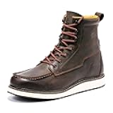 BOTAS PRO Soft Toe Work Boots for Men, 6 Inch Crazy Horse Leather Wedge Work Shoes Breathable Comfortable(VBP601)