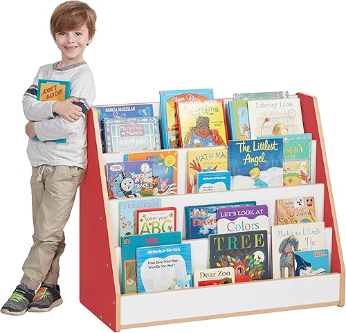 Miniatura 7 de Factory Direct Partners 11941-WHRD Colorful Essentials - Exhibición de libros grandes, estante de almacenamiento laminado para libros infantiles