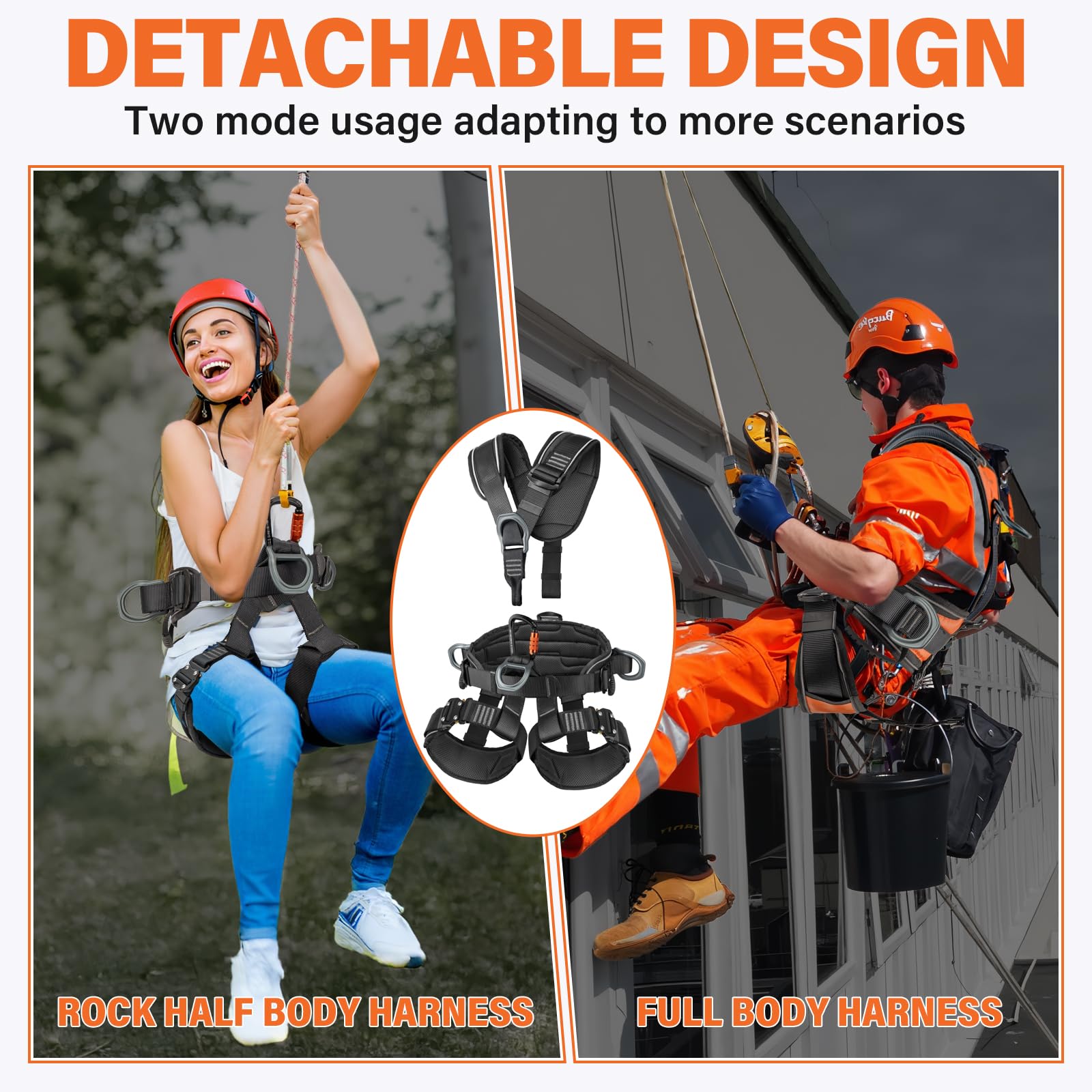 TRSMIMA Safety Harness Fall Protection - Roofing Full Body Climbing Harness — Amazon image 4
