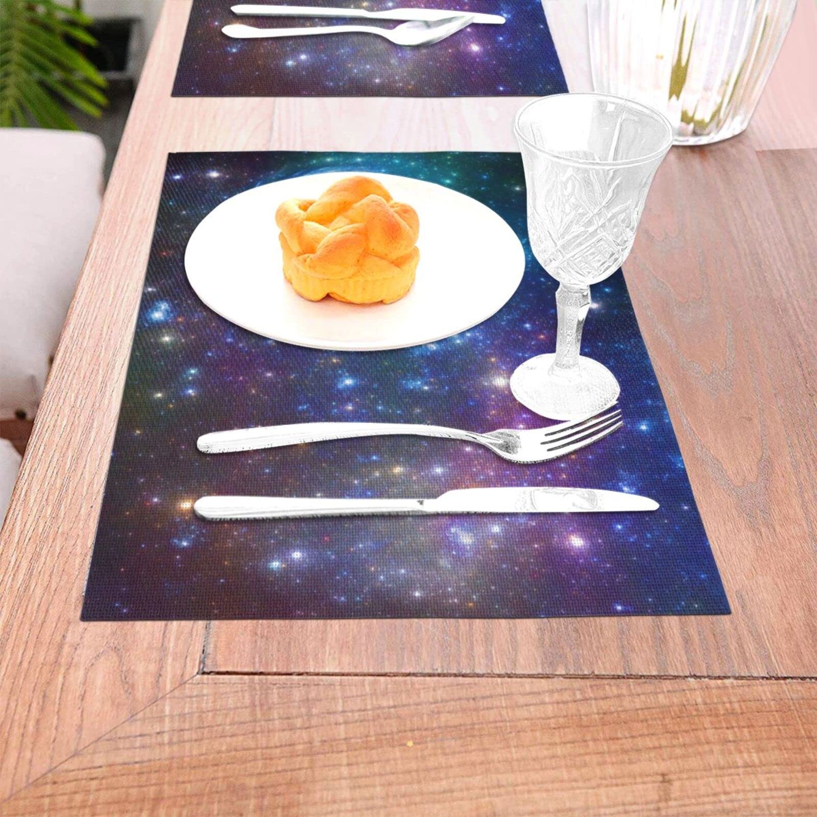 Napperon tissé Galaxy - Résistant à la chaleur et facile à nettoyer - Pour décoration de table, cuisine, salle à manger, restaurant, extérieur