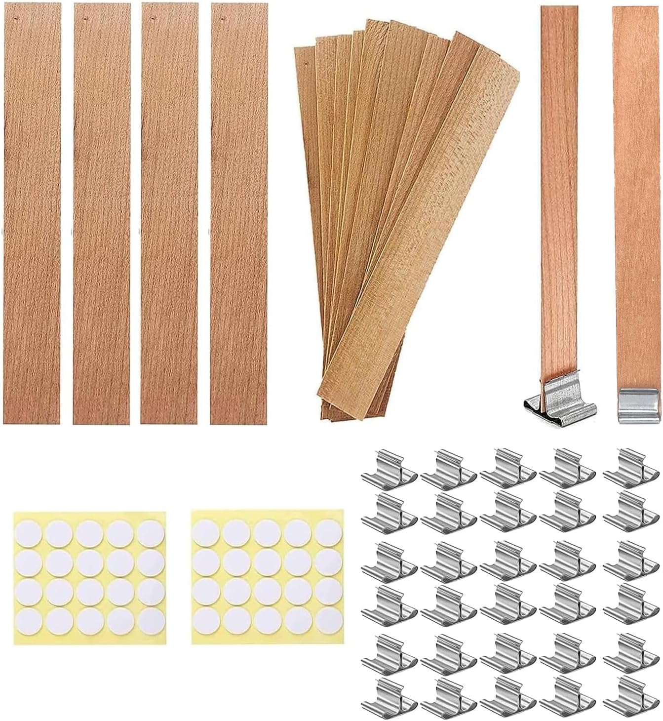 Kit 50 pzas Pabilos de Madera Natural 5.1 x 0.5 in miniatura 1