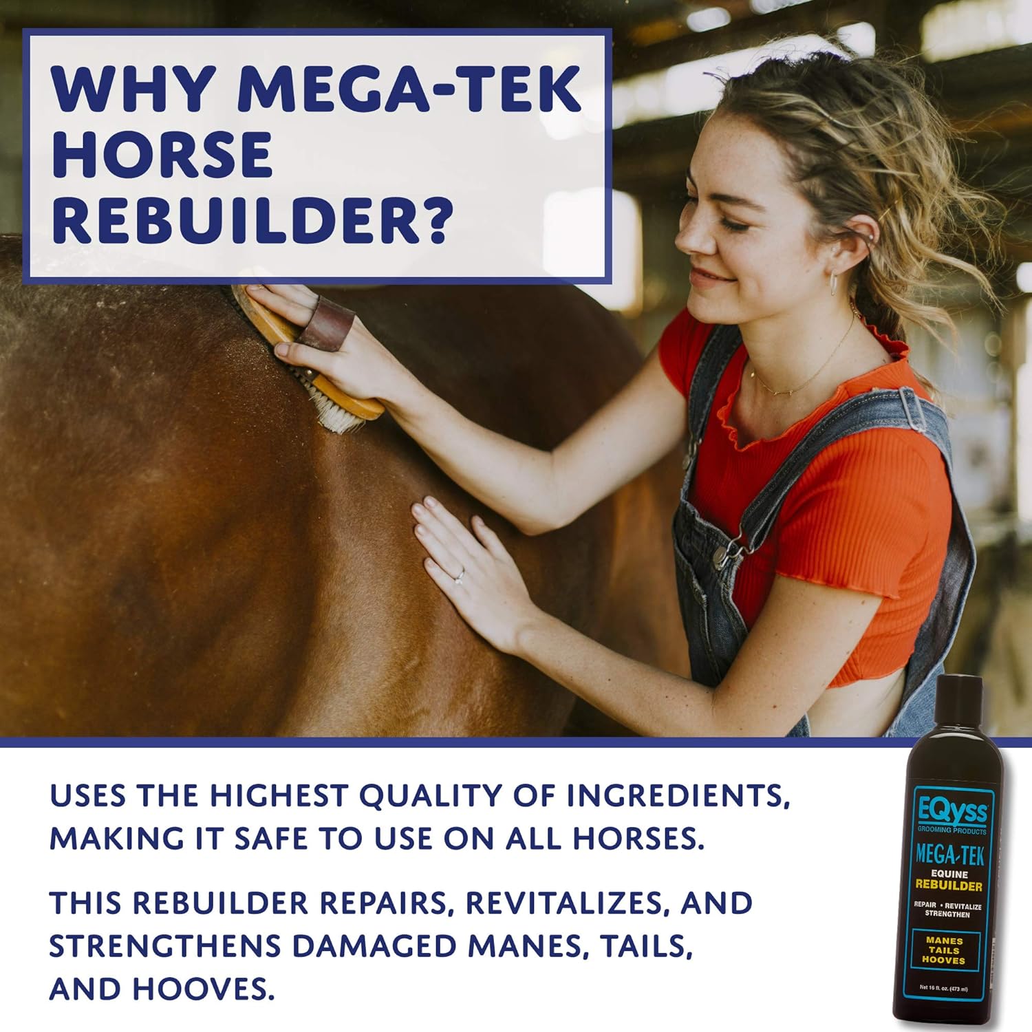 (Pack of 3) Eqyss Mega-Tek Equine Rebuilder - 16 Ounces Each