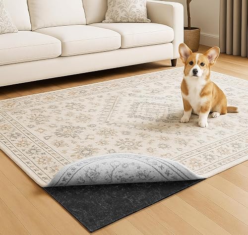 Warmstar 8x10 FT Non Slip Rug Pad,100% Waterproof Felt Rug Pad,1/8' Thick