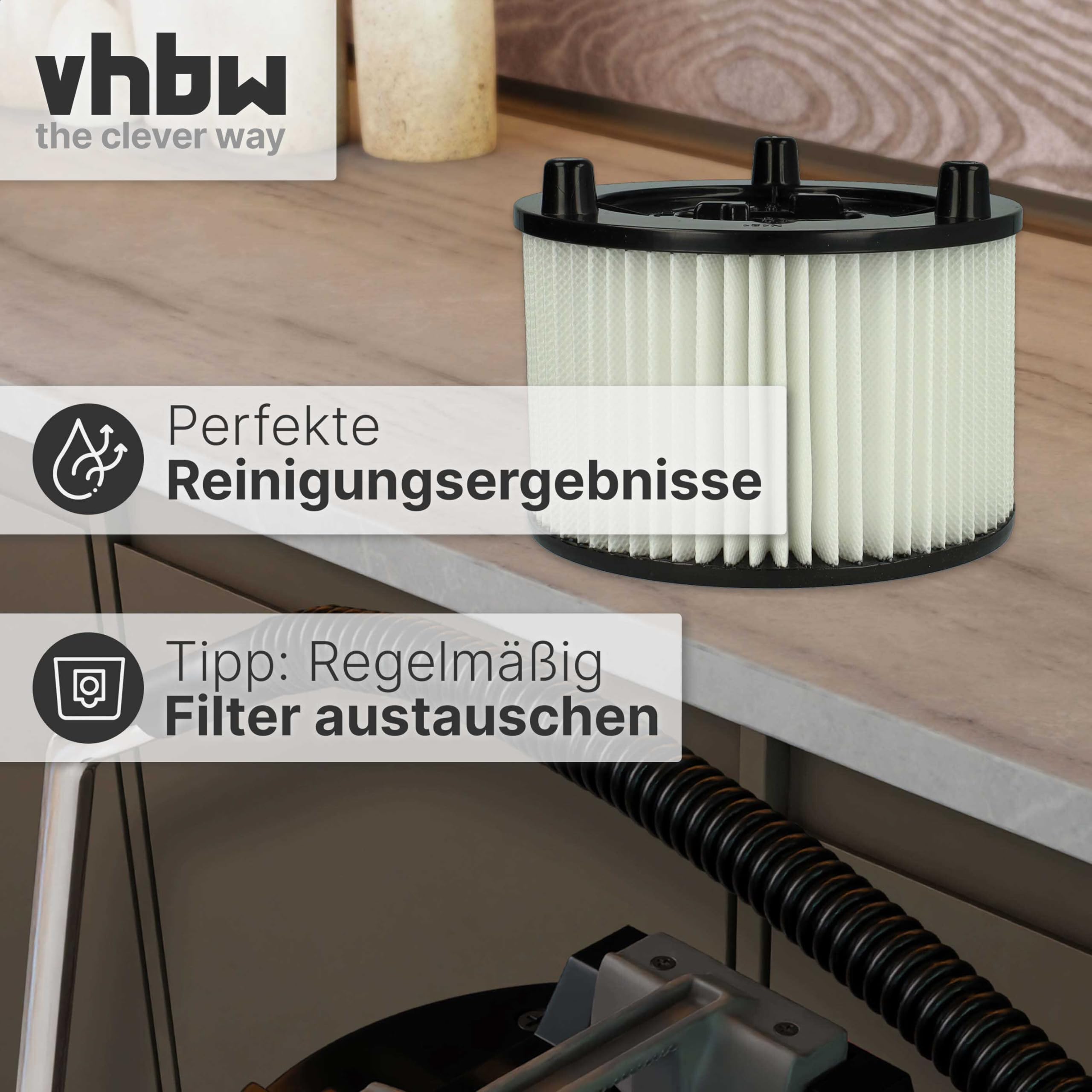 vhbw 3x filtro a pieghe piatte sostituisce Bosch 2609256F35 per aspiratore
