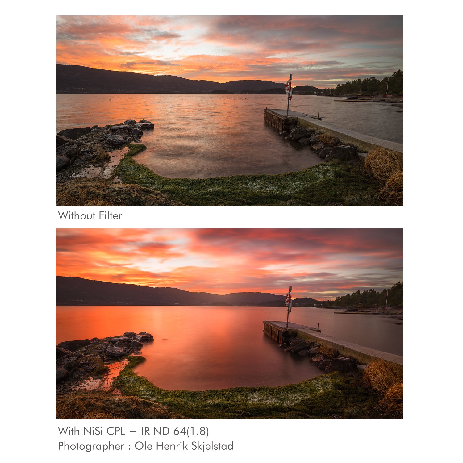 NiSi Kit de filtros ND Base para Portafiltros 100mm | Filtro ND8 (0,9/3 Pasos), ND64 (1,8/6 Pasos), Bolsa, paño de Limpieza, Juntas de Sellado para filtros ND 100 mm