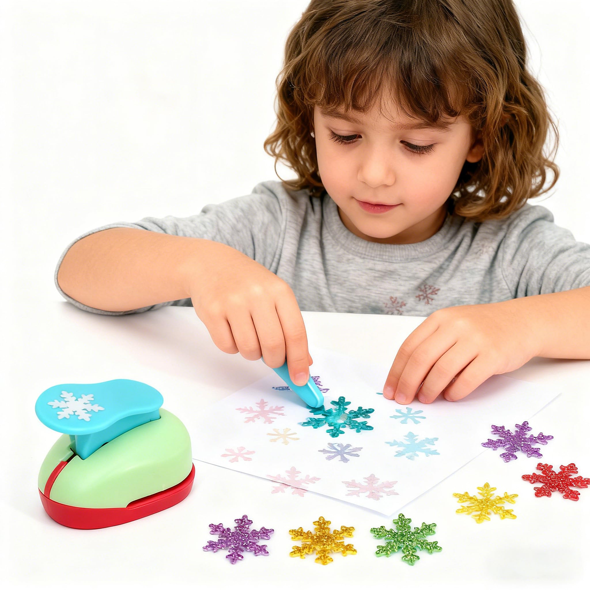 4 Pezzi punzoni di carta, motivo farfalla, stella, cuore, fiocco di neve Stampini per Carta, Mini Perforatrice, punzoni punzonatrice Scrapbook Craft per Fai-da-Te, Foto Album, Scrapbooking