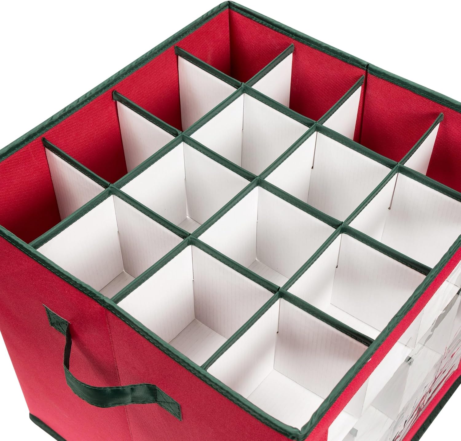 Honey-Can-Do 48-Ornament Storage Box, Red SFT-08360 Red