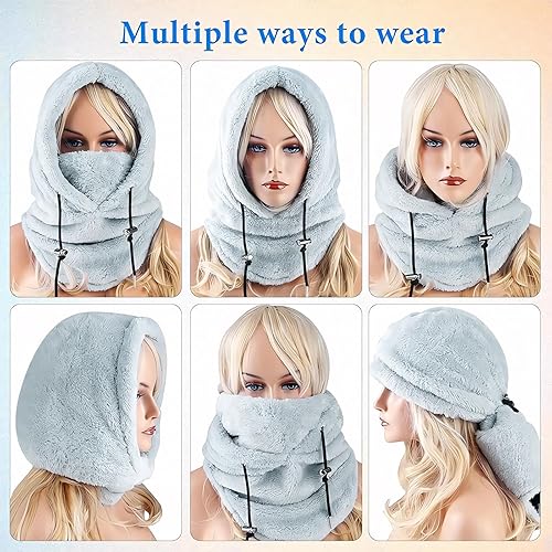 Miniatura 4 de BINE Mens Winter Hat Cold Weather Face Mask Balaclava Hood Outdoor Sports Balaclava Windproof