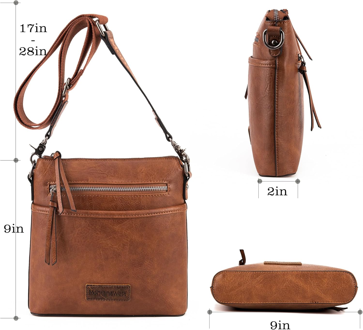 Montana West Crossbody Bag for Women Multi Pocket Cross Body Bag Purses with Guitar Strap - Image 5