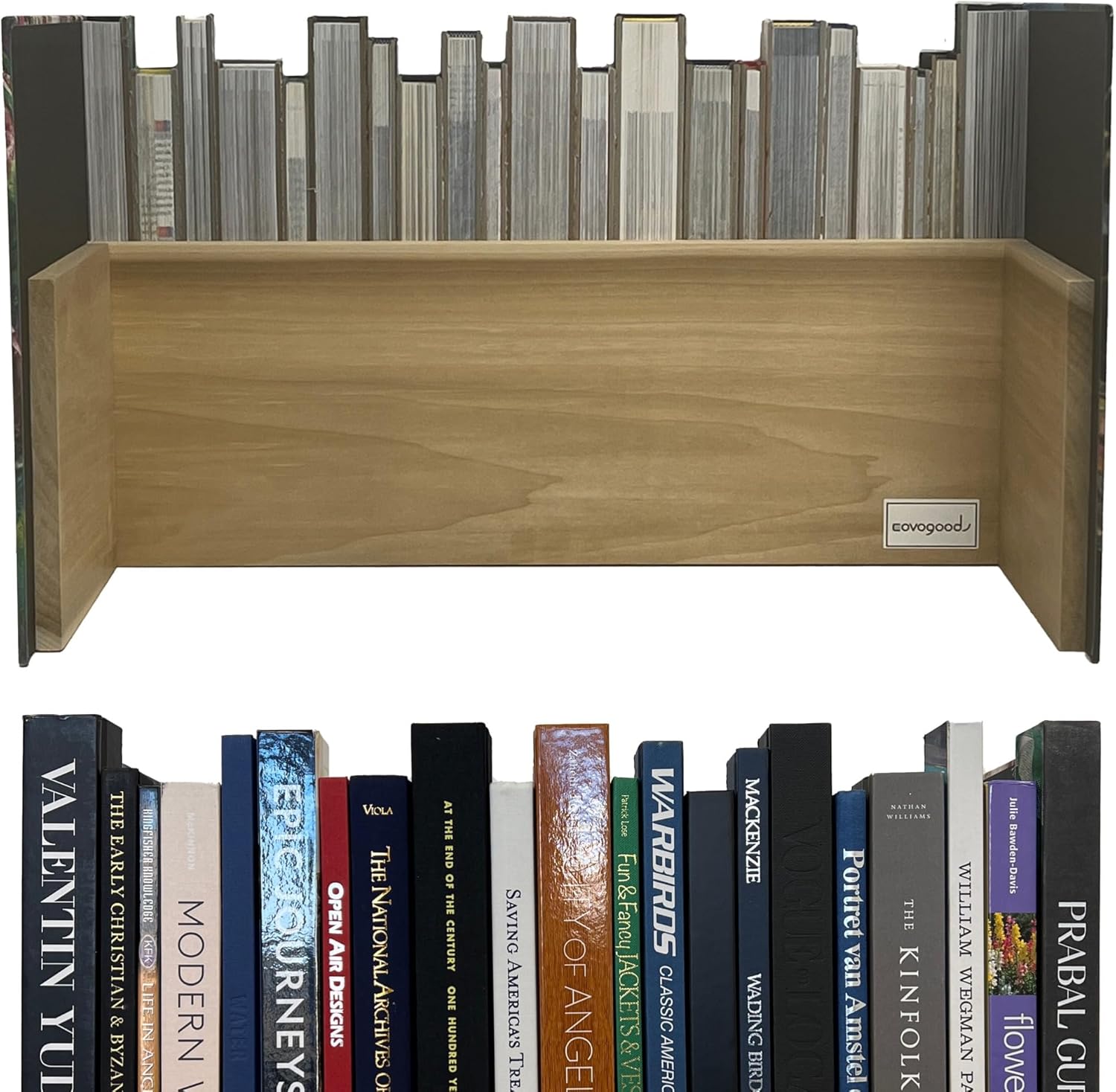 Tall CovoBox— Hidden Storage Secret Book Box Electronics Hider | Hide Router, Cable Modem, Cords, Plugs, Outlets, Money, Documents, Jewelry | Made with Real Used Hardcover Books (Multicolor)