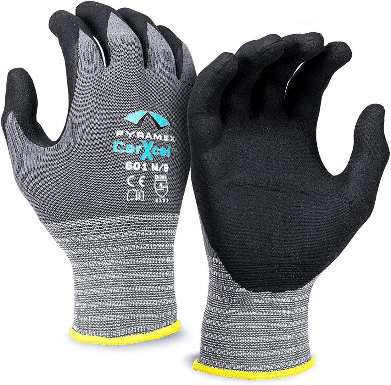 Pyramex GL601 Series CORXCEL Micro-Foam Nitrile Gloves, Medium (12 pair)
