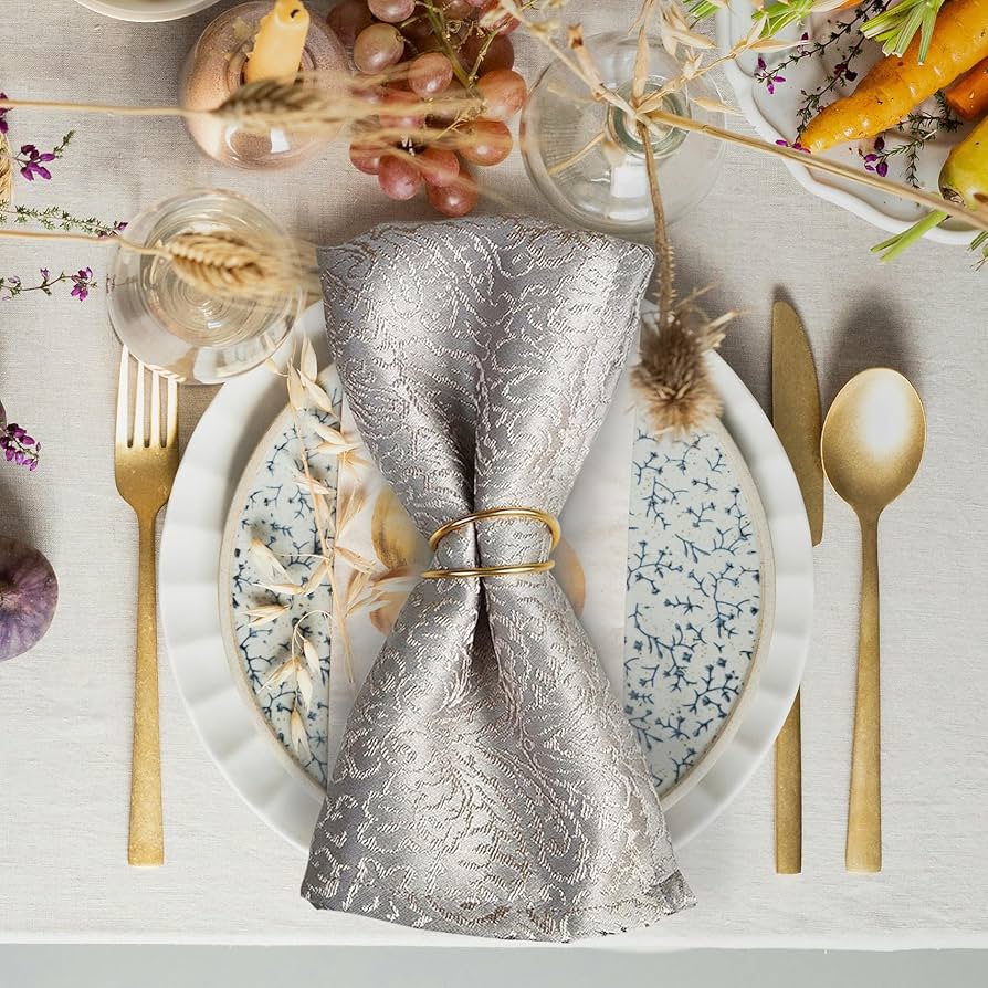 8PCSゴールドナプキンリング、スパイラルナプキンリングバックル誕生日パーティー Amazon｜8PCSゴールドナプキンリング、スパイラルナプキンリング