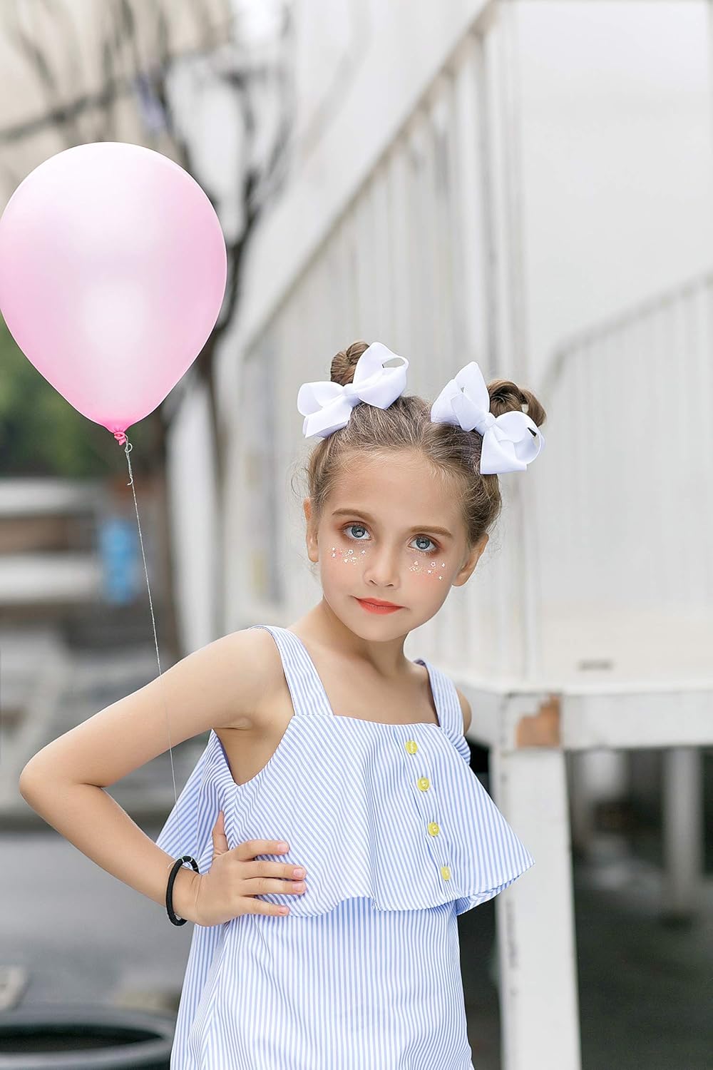 DEEKA 16 PCS 4" Hand-made Hair Bow Grosgrain Ribbon Solid Color Hair Bow Alligator Clips Hair Accessories for Little Teen Toddler Girls -Black - Image 6