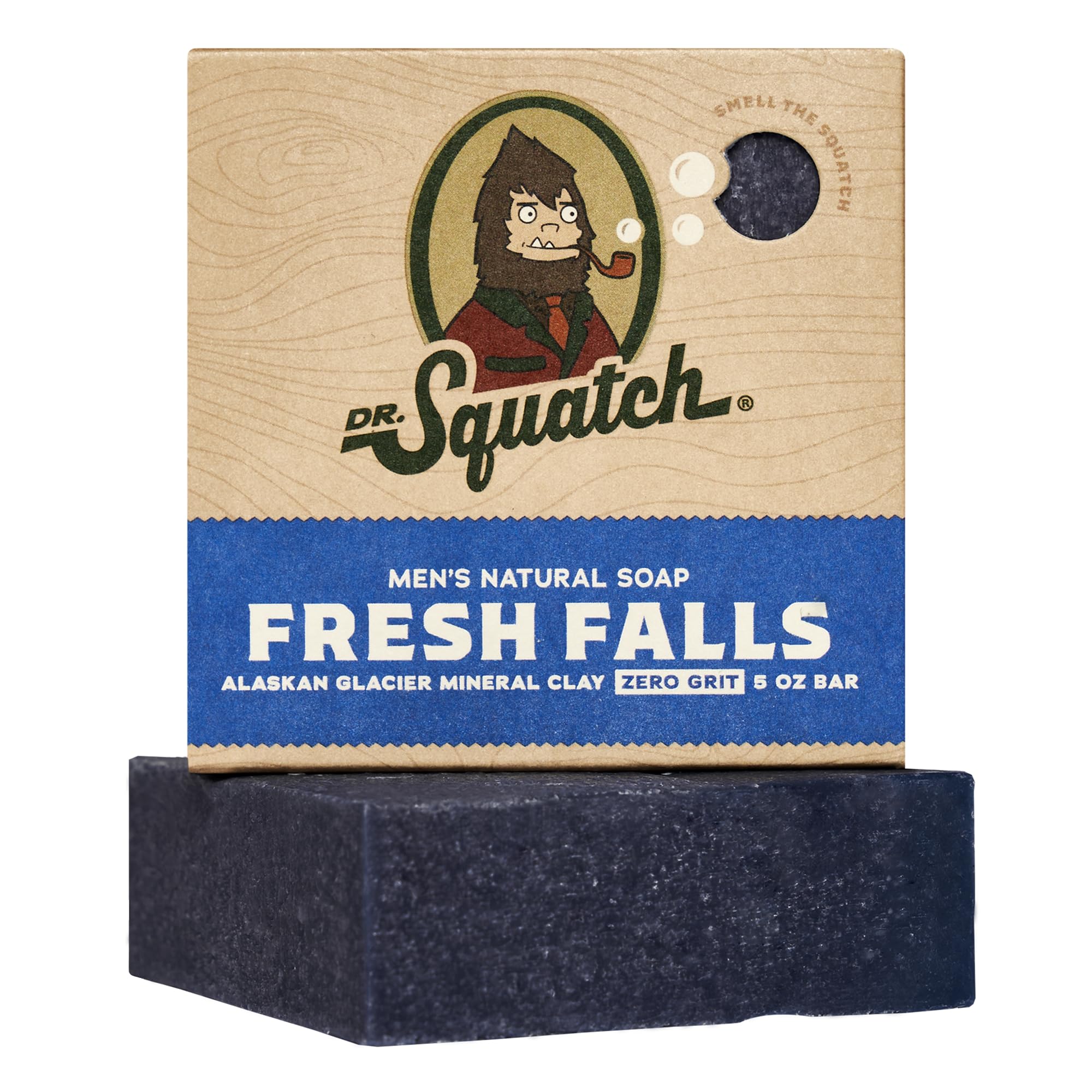 Dr. Squatch All Natural Bar Soap for Men with Zero Grit, Fresh Falls Fresh Falls 5 Ounce (Pack of 1)