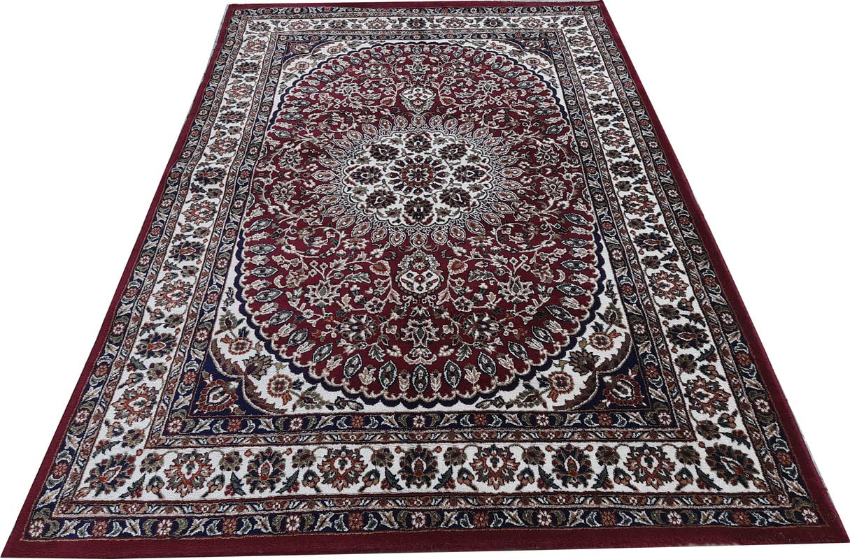 Sifa Carpet Kashmiri Silk Traditional Design Rectangular Carpet for Living Room with 1 Inch Thickness (9x12 Feet Red Color) (B08DJZLM2F) Amazon Price History, Amazon Price Tracker