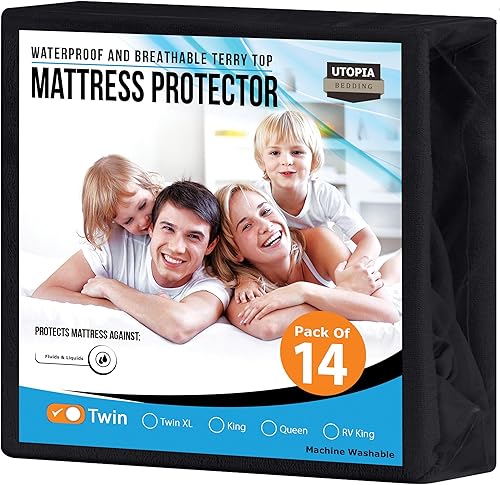 Miniatura 29 de Utopia Bedding – Protector premium de colchón impermeable – Funda de colchón ajustable transpirable.