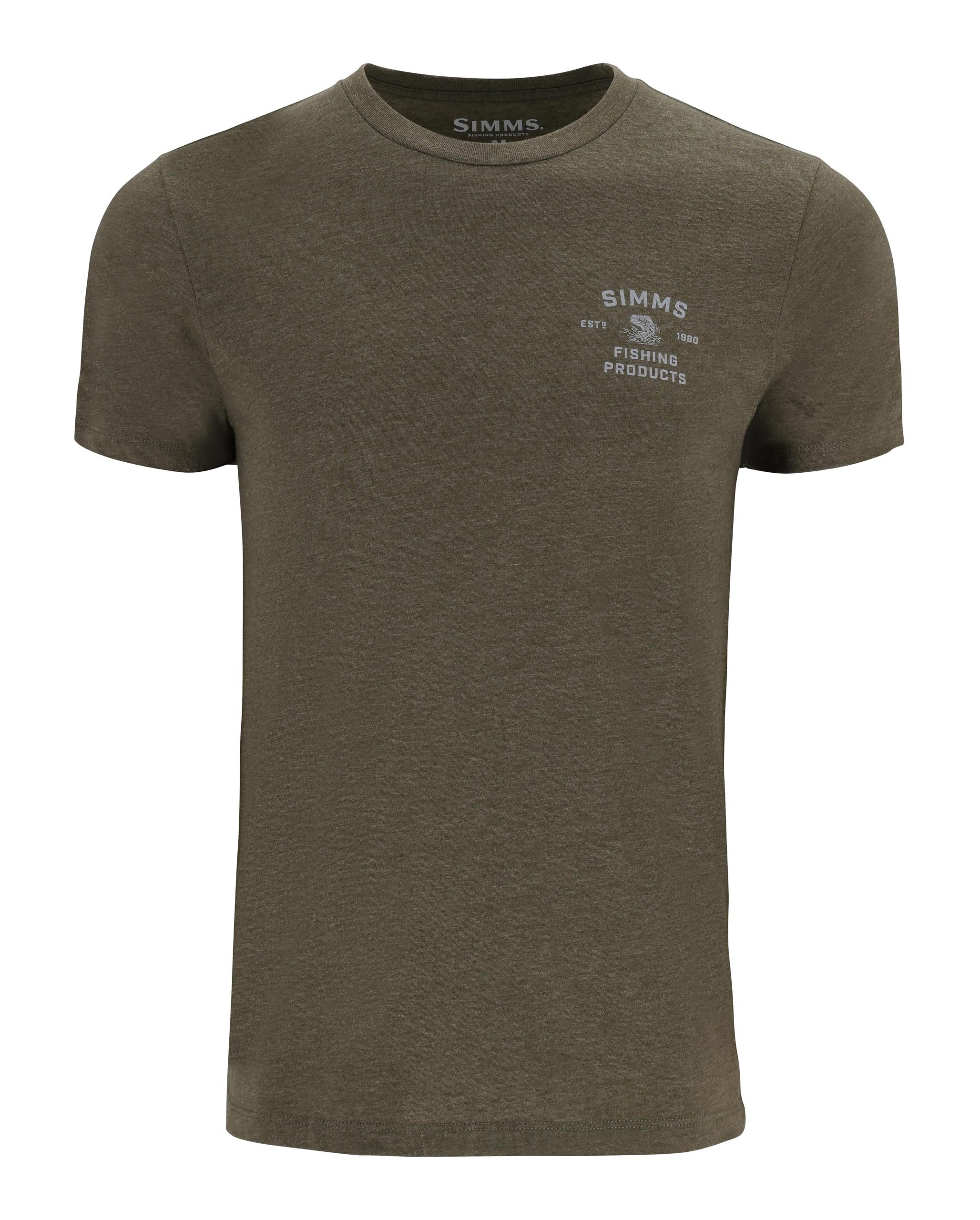 Simms Men's M’s Stacked Bass T-Shirt, Military Heather, S