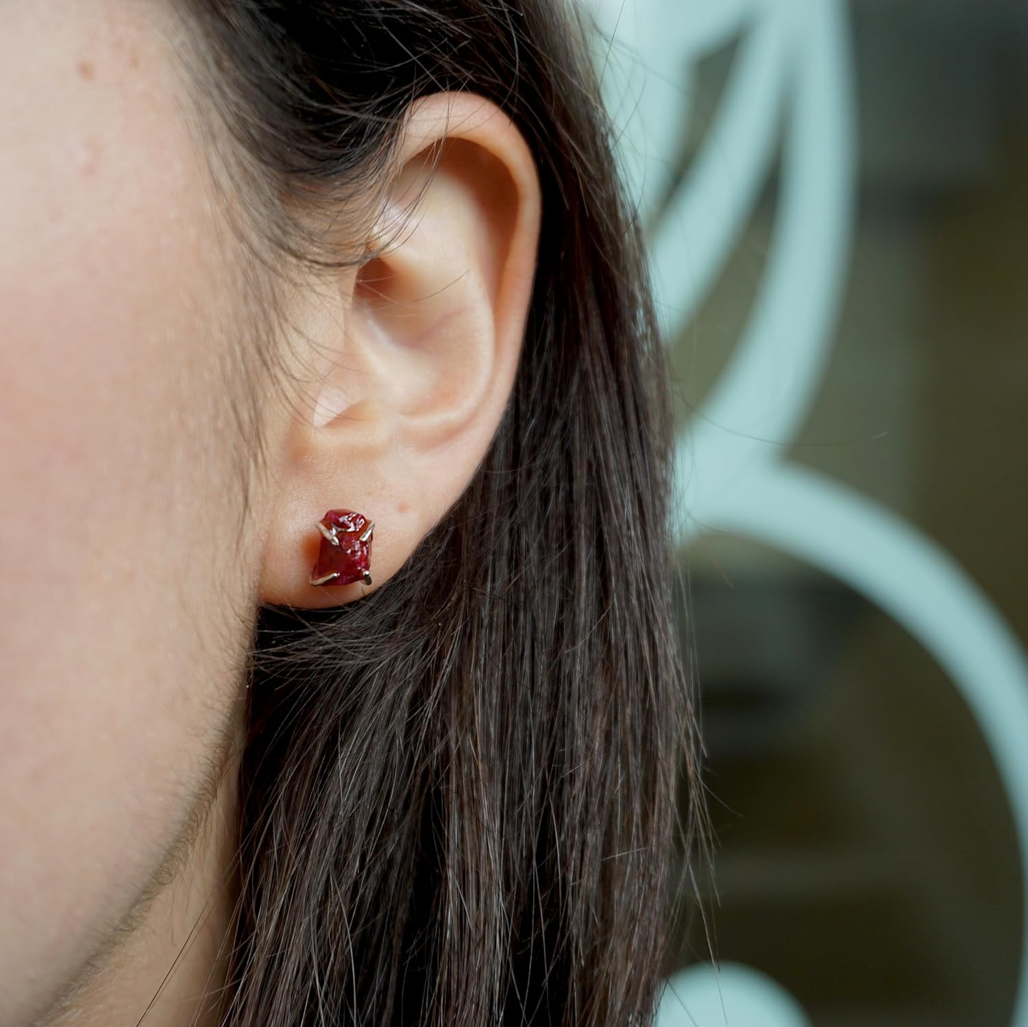 Women's Birthstone Crystal Stud Earrings
