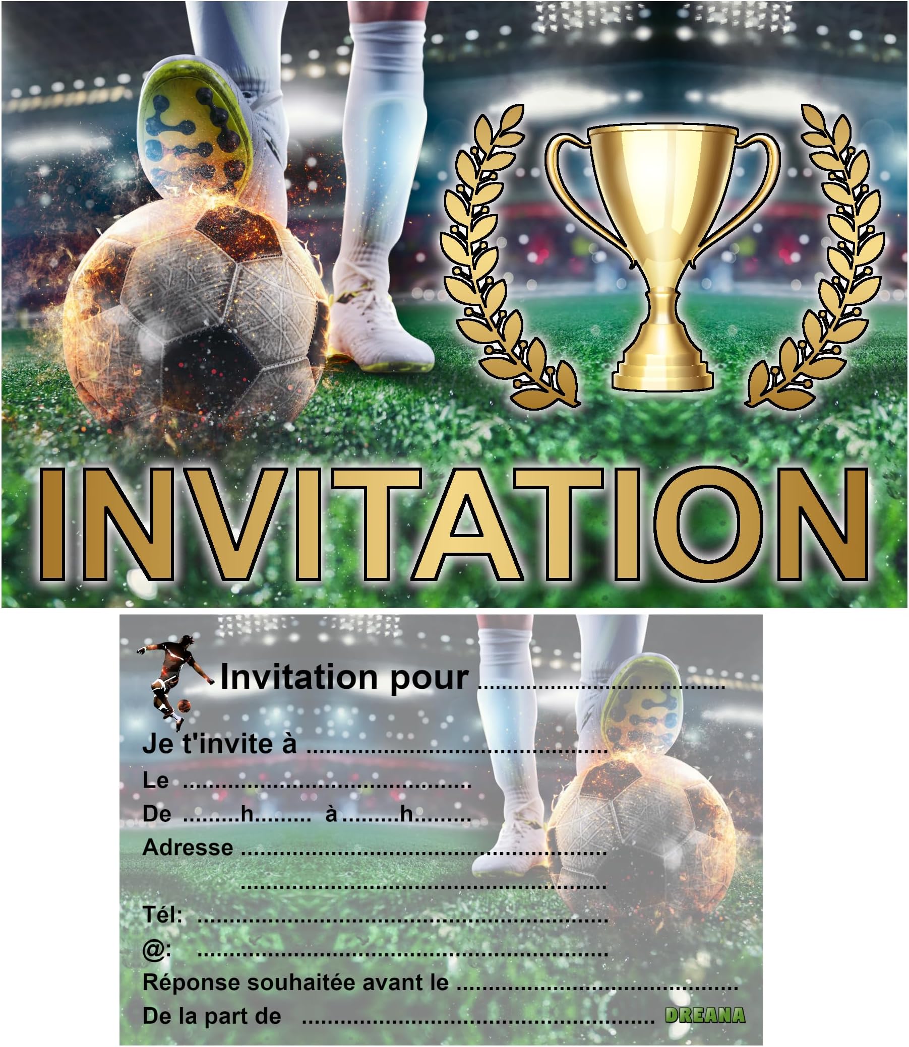 Kit Invitations Fête 10 Cartes Invitation Anniversaire Dinosaures