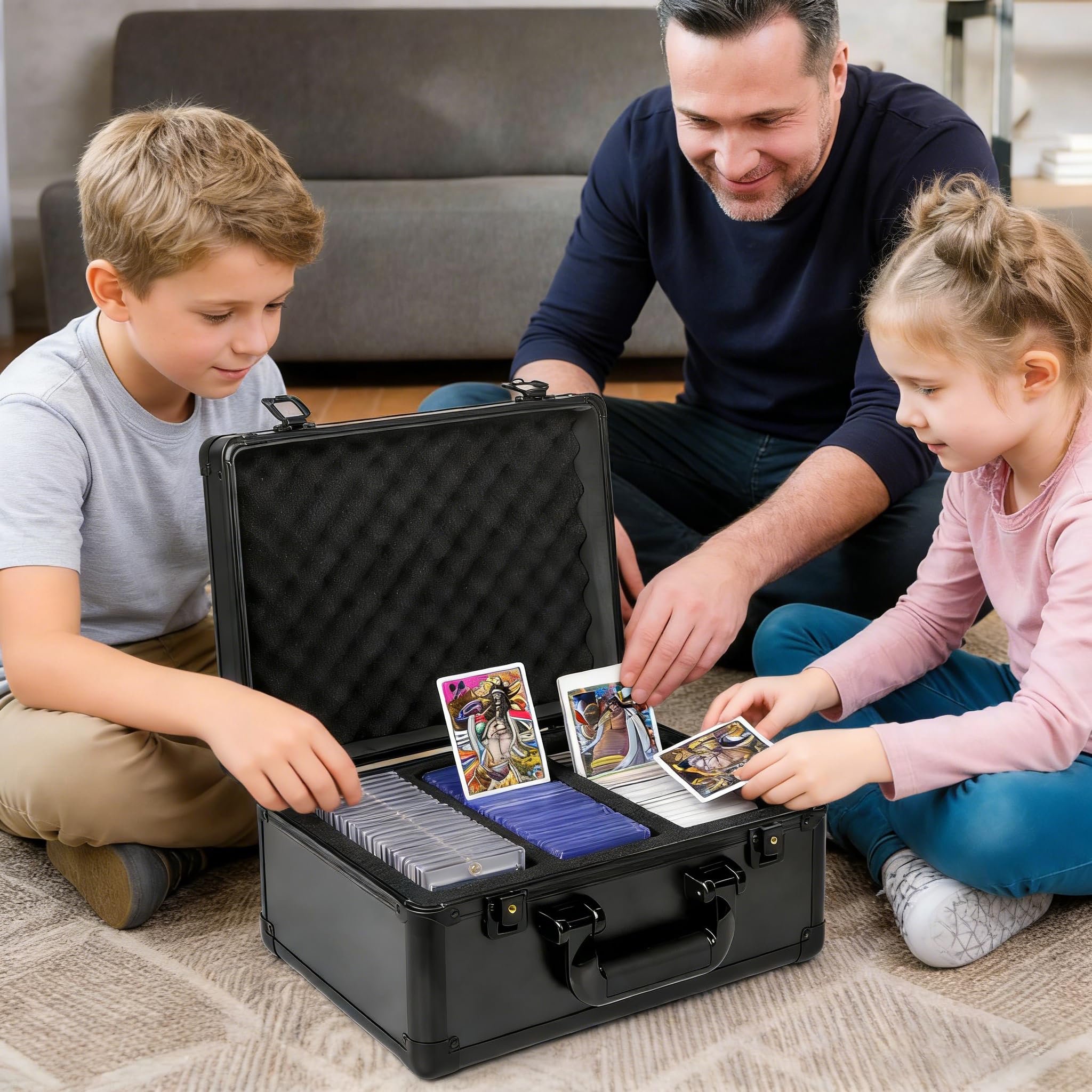 Caja de Almacenamiento para Cartas Calificadas, Top Loader con Espuma, Estuche para Cartas Tarjetas Deportivas, Estuche de Almacenamiento para Tarjetas, Cartas Coleccionables para PSA BGS SGC