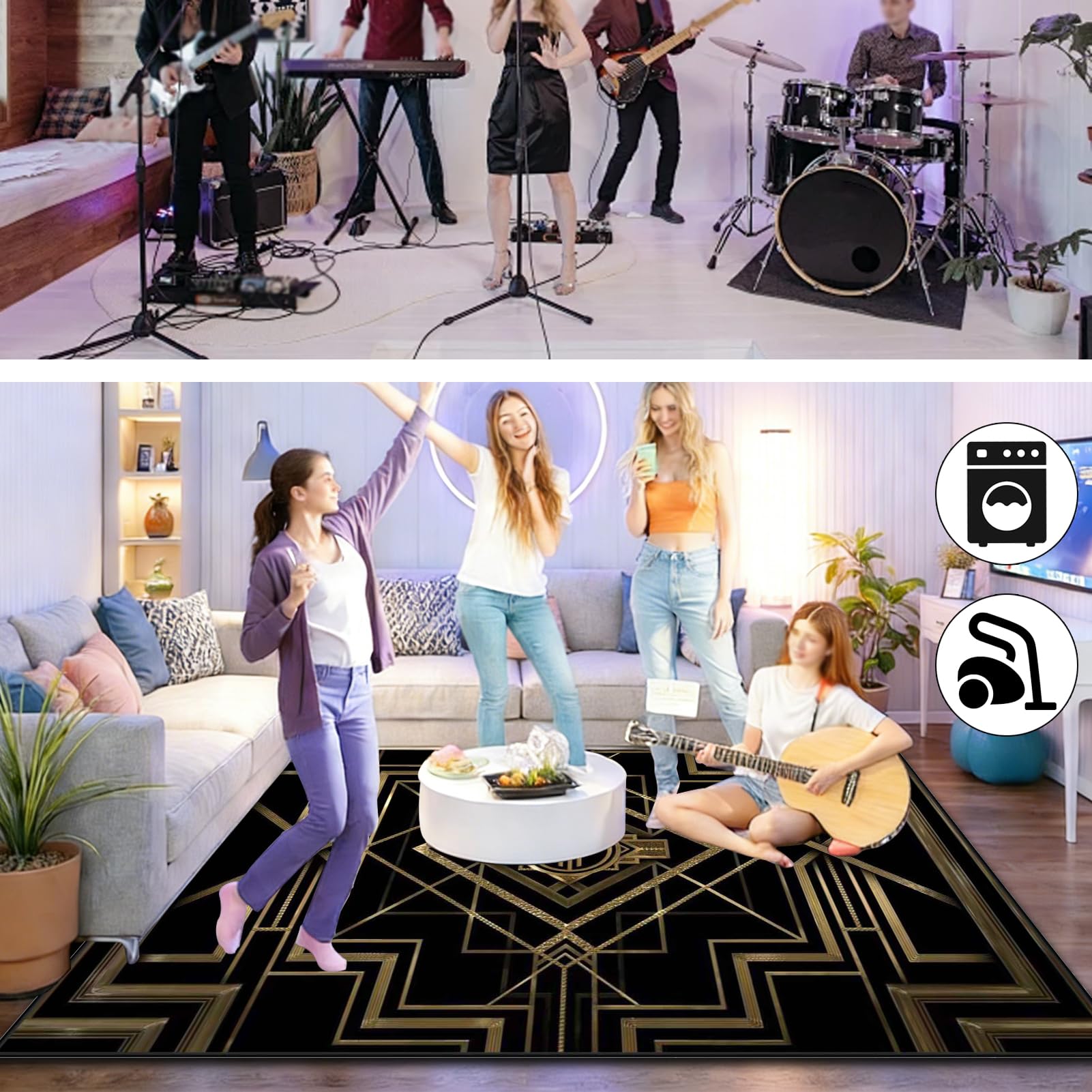 160 x 120 cm, antypoślizgowy koc perkusyjny, mata dźwiękoszczelna, dywanik perkusyjny, akcesoria do bębnów elektrycznych, zestaw bębnów jazzowych, mata do instrumentów muzycznych, dźwiękoszczelny