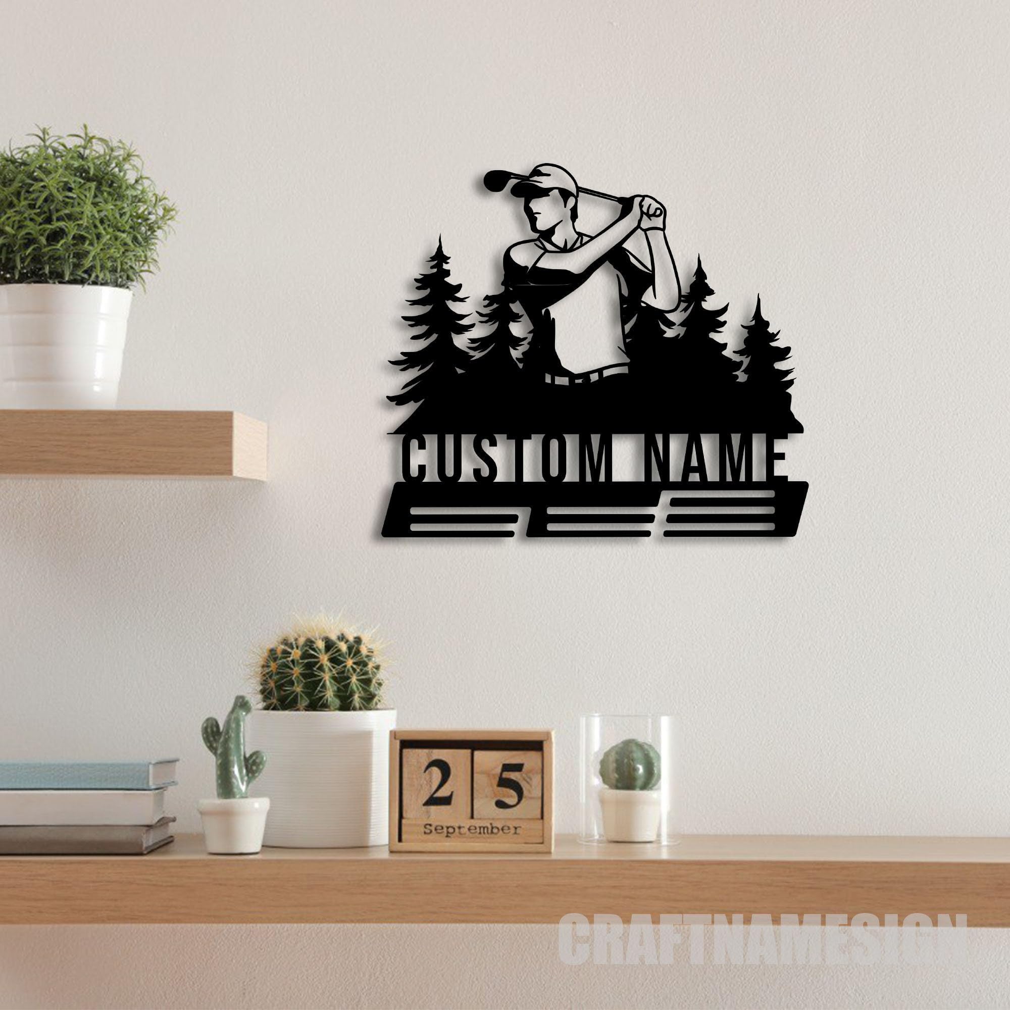 Custom Metal Golf Lover Medal Hanger Wall Art with Led Light, Golfer Medal Holder, Golfing Display Rack for Award and Ribbon Tiered Award Rack, Medal Holder Display Rack for Award and Ribbon