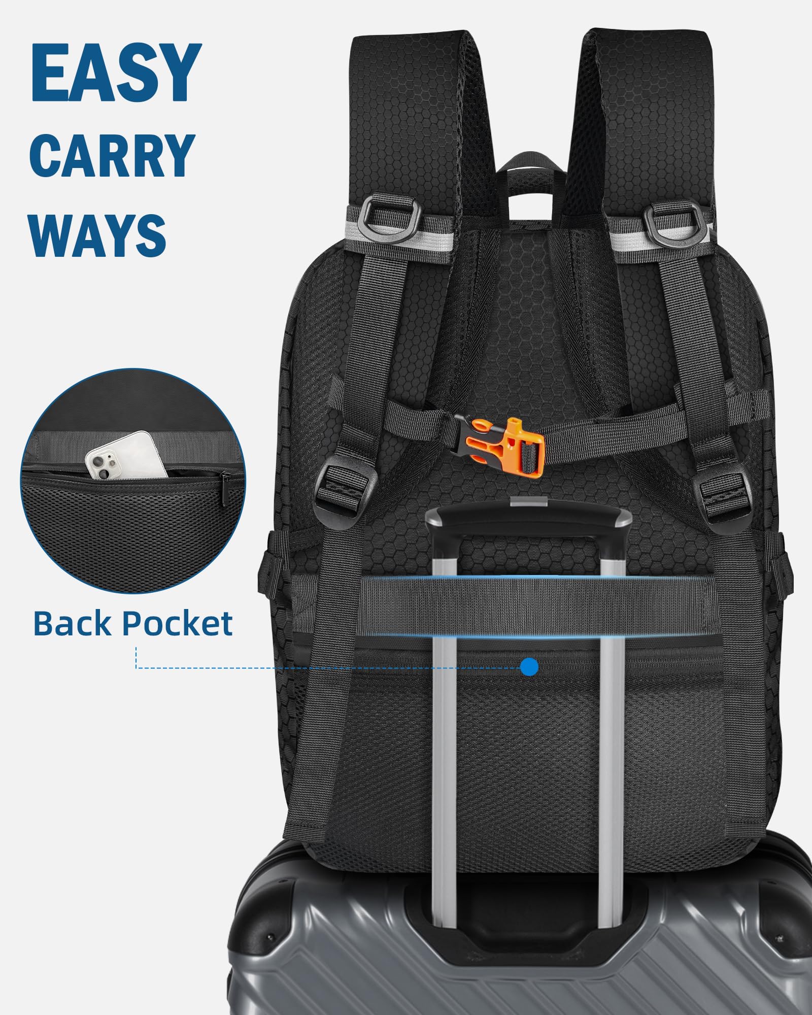 PEKREWS Atom 2 Case, zaino di grande capacità per Potensic Atom 2/SE/3-Axis/LT, borsa espandibile da viaggio per laptop da 15,6 pollici e Fly More Combo, custodia impermeabile per accessori per droni
