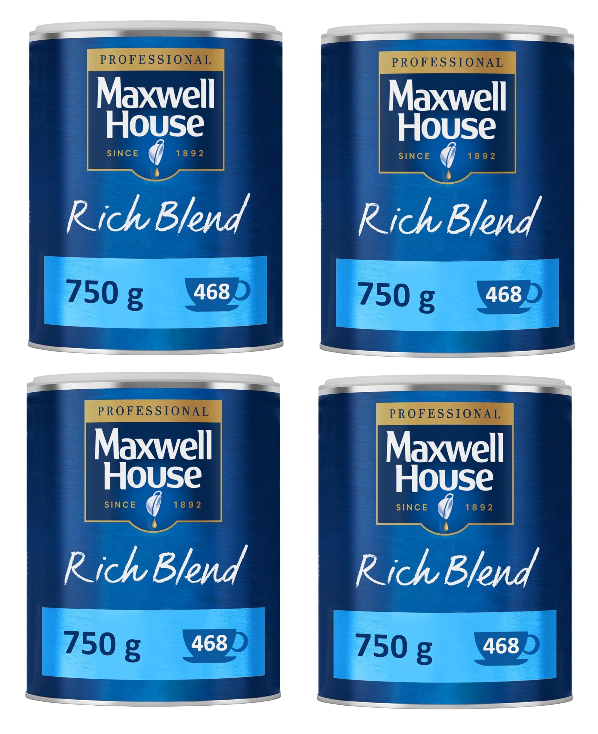 Rich Blend Instant Coffee 750g Tin (Pack of 4)