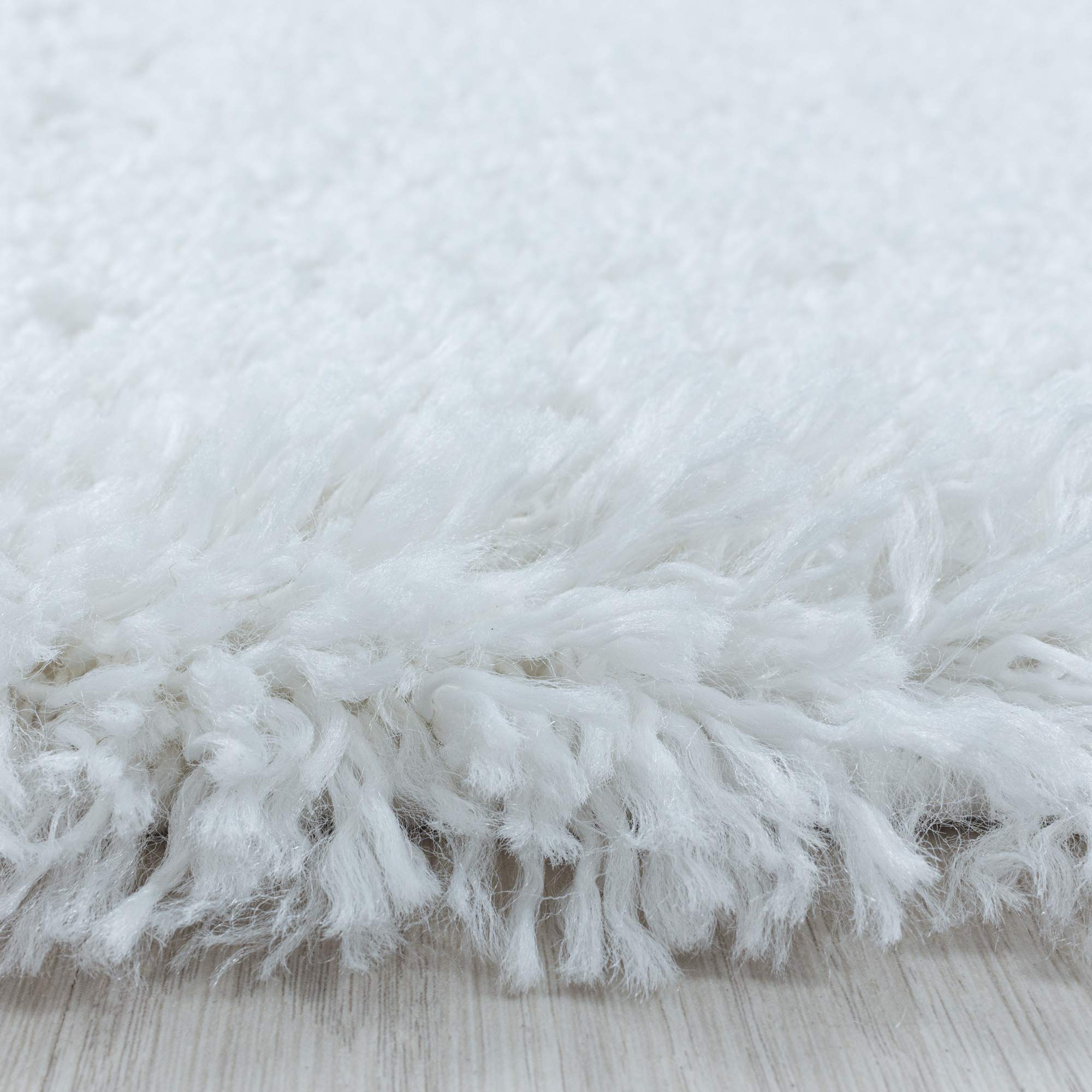 Carpettex Hochflor Teppich Wohnzimmer Shaggy Flokati Teppich Modern Einfarbig 80 x 250 cm Flur Teppich Läufer Weiß - Teppich Bettvorleger Schlafzimmer Weich Flauschig Waschbar Küchenläufer