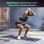 ZELUS Adjustable Weighted Vest with Weights, Workout Vest with Weight Bars/Iron Sandbag for Home Exercise Strength Training Fitness More, Weight Vest for Men Women