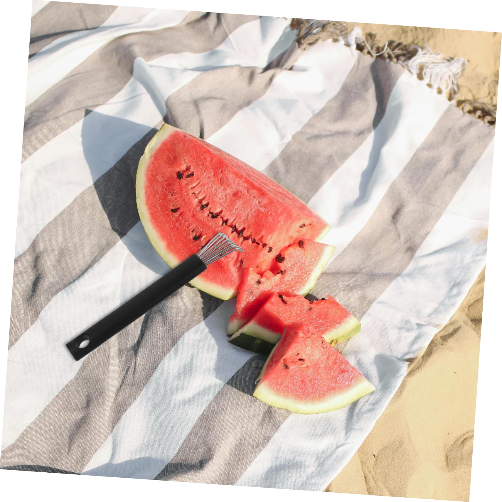ABOOFAN 4 Stück Wassermelonenkernentferner Fruchtkerne Entfernen Rechen Metallkernentferner Fruchtkernentferner Wiederverwendbarer Wassermelonenentkerner Melonenausstecher Rostfreier Stahl