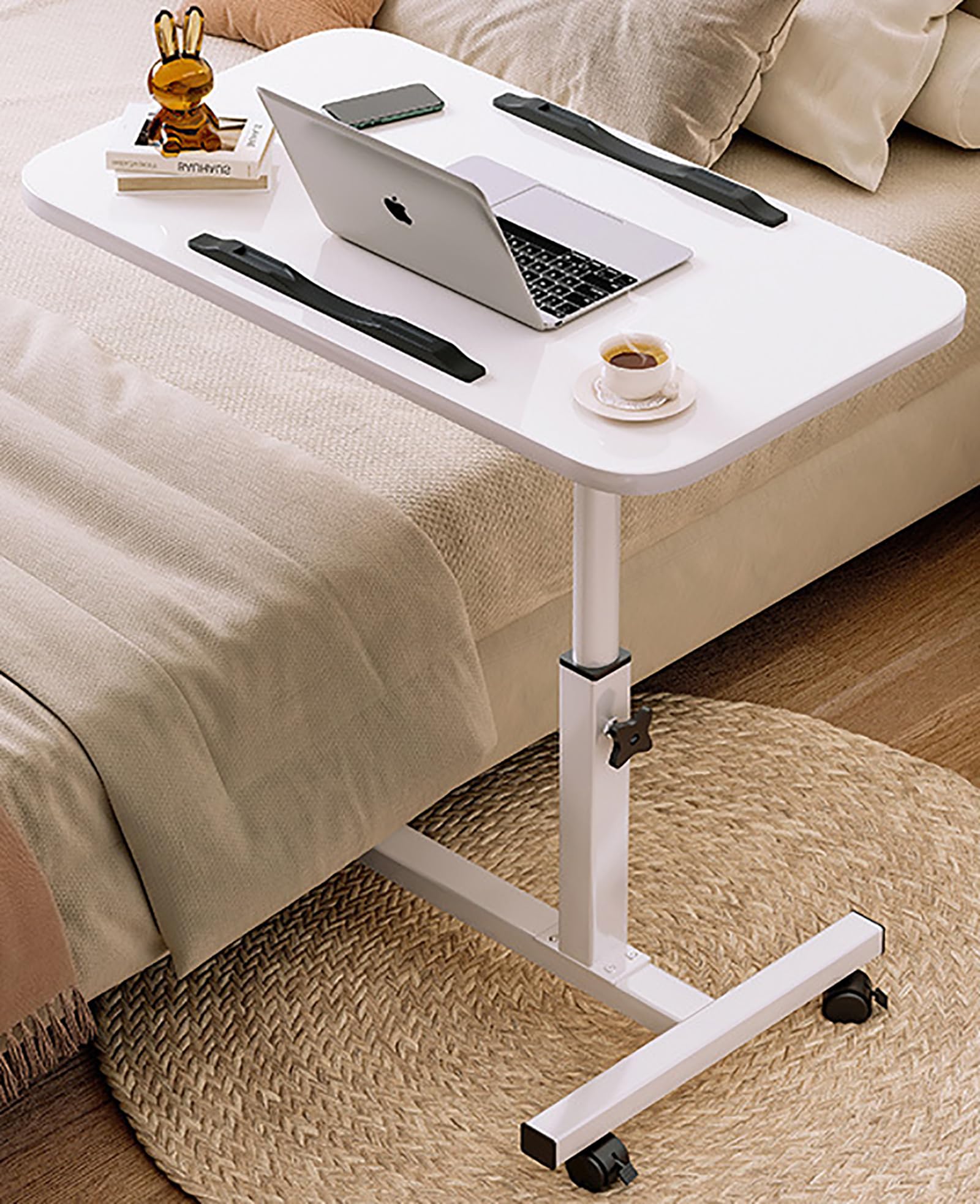 Table d'appoint en C réglable en hauteur à plusieurs niveaux pour salon et chambre