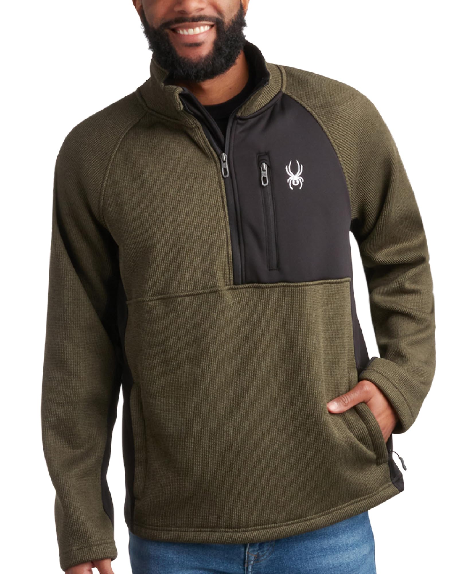 Spyder Mens Quarter Zip Pullover Sweater - Performance Fleece 1/4 Zip Pullover Mens Golf Shirts for Workout Hiking Running