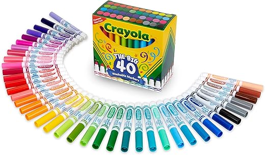 Crayola Ultra Clean Washable Markers – 10 Vibrant Colors Crayola Ultra Clean Washable Markers – 10 Vibrant Colors